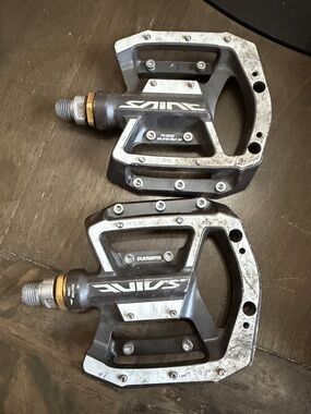 Shimano Platform Bike Pedals in Black and Silver